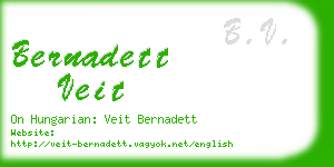 bernadett veit business card